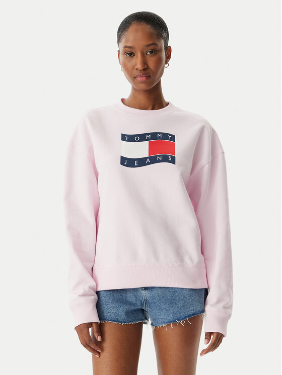 Tommy Jeans Džemperis · Šviesiai rožinė · Relaxed Fit