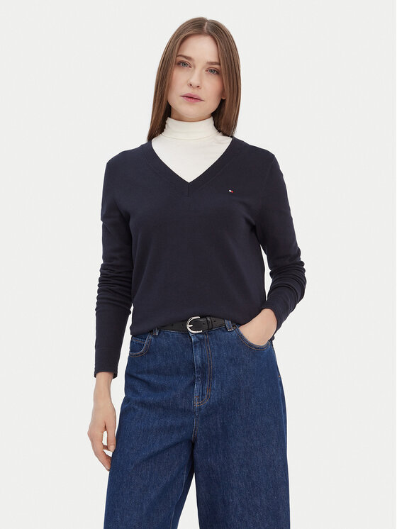 Tommy Hilfiger Megztinis · Tamsiai mėlyna · Regular Fit