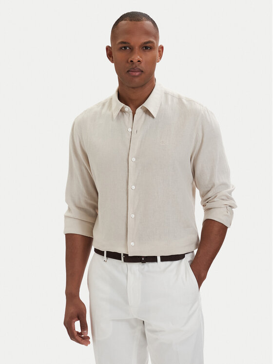 Kodas SUN15 Calvin Klein Marškiniai · Šviesiai smėlinė · Regular Fit