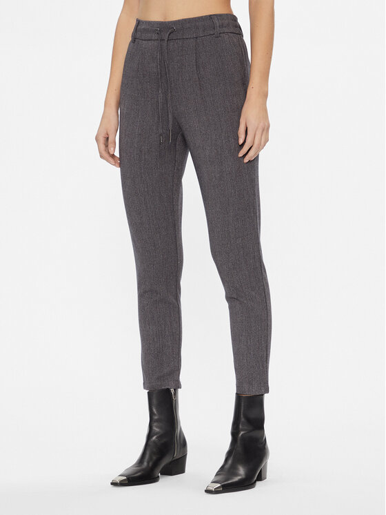 ONLY Medžiaginės kelnės · Pilka · Regular Fit