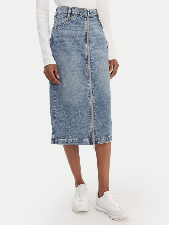 Kodas SUN15 Calvin Klein Jeans Džinsinis sijonas · Mėlyna · Midi