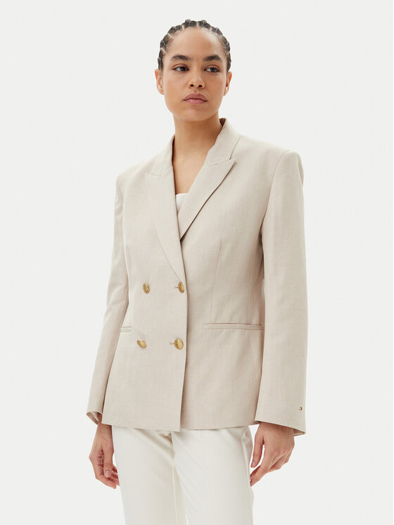 Tommy Hilfiger Švarkas · Smėlio · Regular Fit