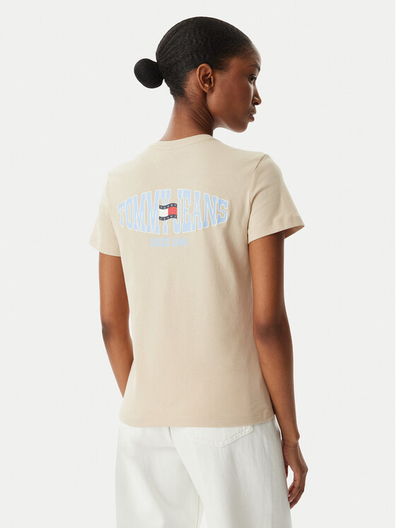 Kodas SUN15 Tommy Jeans Marškinėliai · Šviesiai smėlinė
