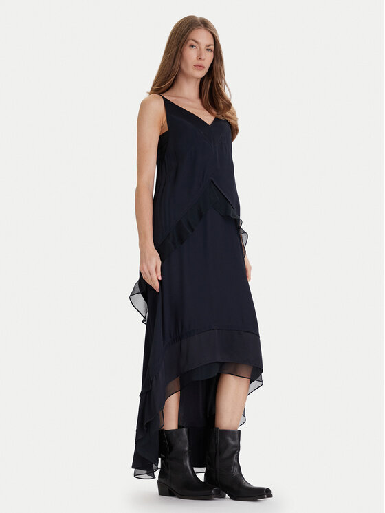 BOSS Kokteilinė suknelė · Tamsiai mėlyna · Midi