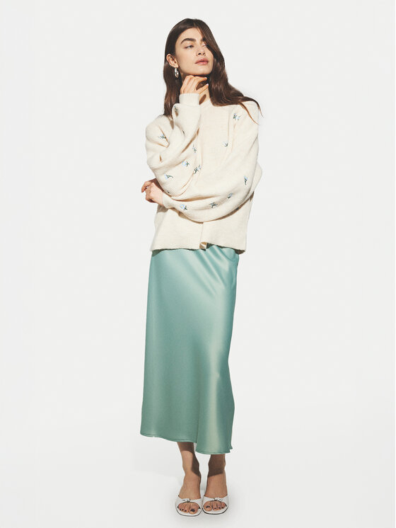 Kodas SUN15 YAS Trapecijos formos sijonas · Žalia · Midi