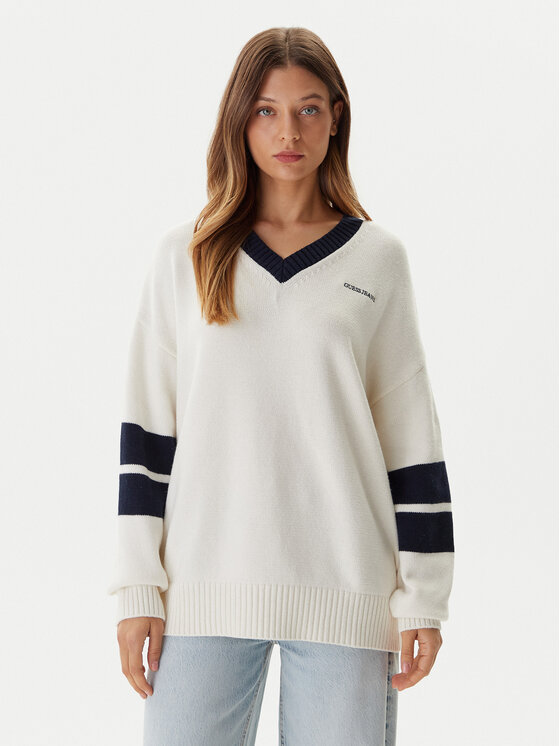 Guess Jeans Megztinis · Écru · Relaxed Fit