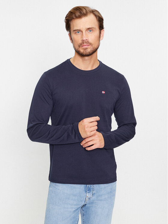 Napapijri Marškinėliai ilgomis rankovėmis · Tamsiai mėlyna