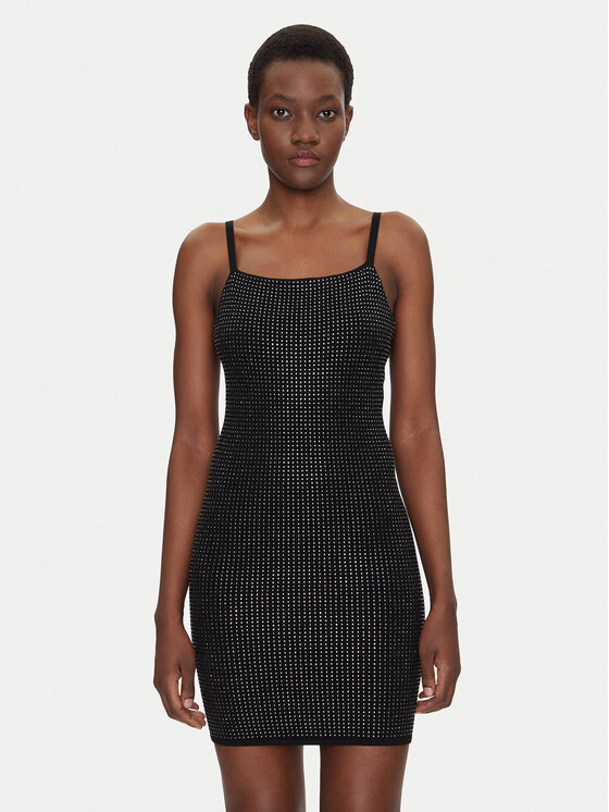 Guess Trikotažinė suknelė · Juoda · Mini