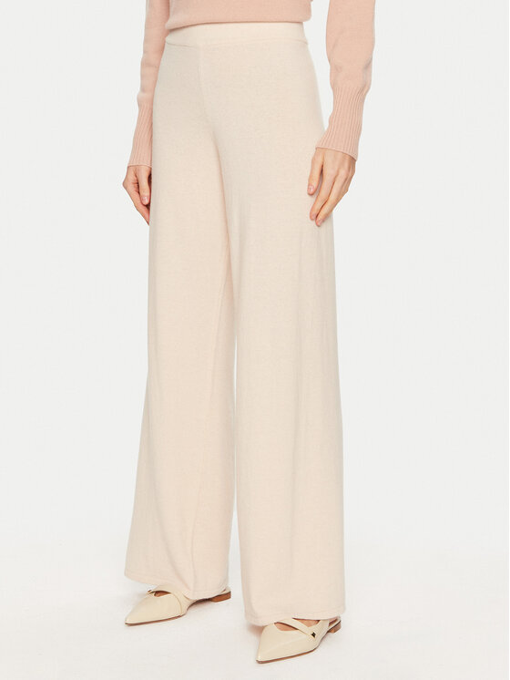 Kontatto Medžiaginės kelnės · Écru · Relaxed Fit