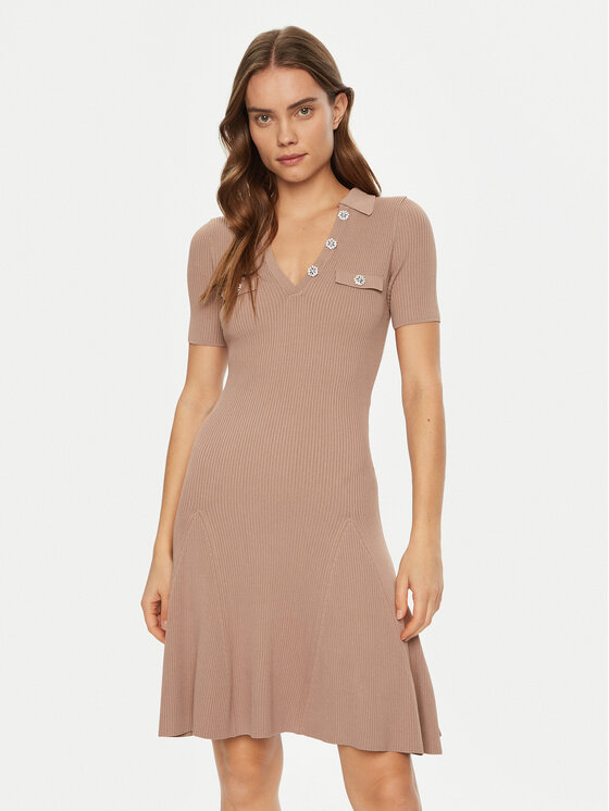 Guess Trikotažinė suknelė · Smėlio · Mini