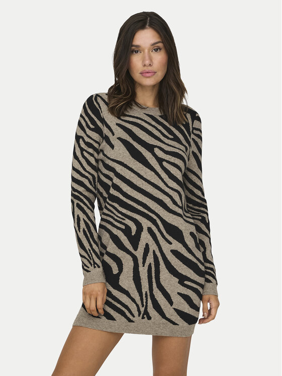 ONLY Trikotažinė suknelė · Ruda · Mini