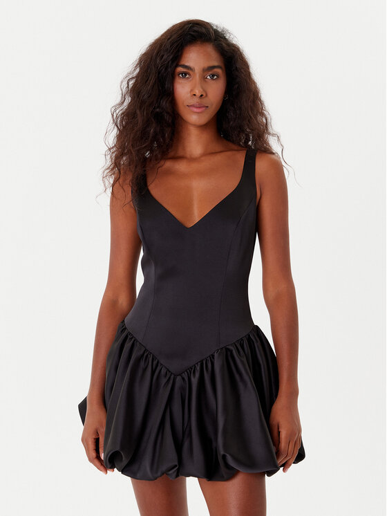 Bardot Kokteilinė suknelė · Juoda · Mini