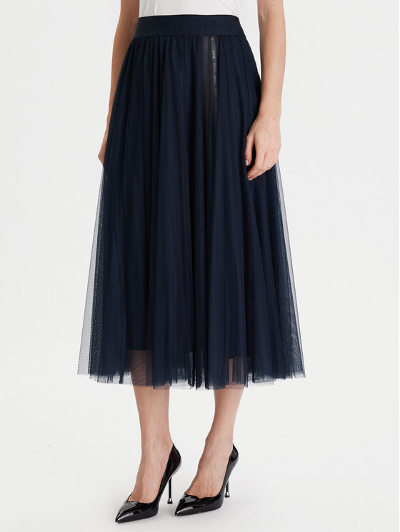 JOOP! tiulio sijonas · Tamsiai mėlyna · Midi