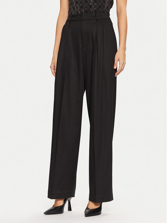 Guess Medžiaginės kelnės · Juoda · Regular Fit