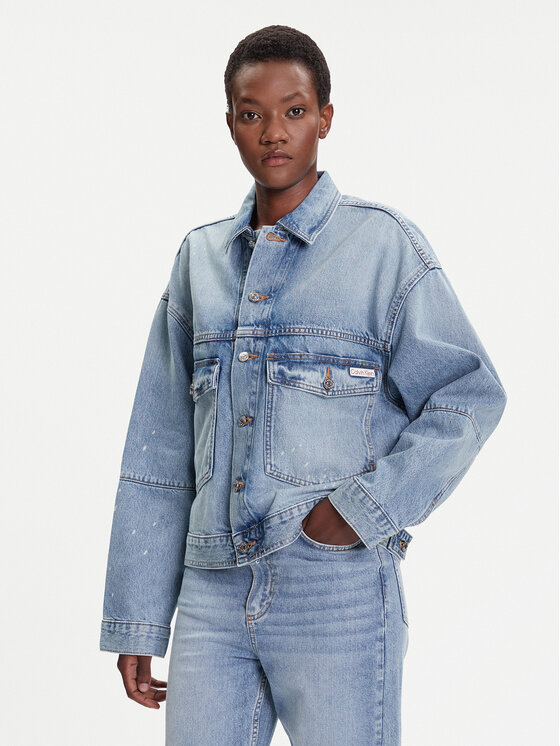 Calvin Klein Jeans Džinsinė striukė · Mėlyna