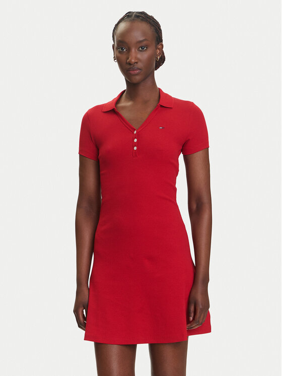 Tommy Jeans Kasdieninė suknelė · Raudona · Mini