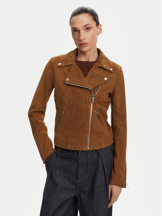 Kodas SUN15 Serge Pariente Odinė striukė · Ruda