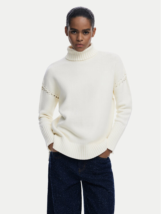 Desigual Golfas · Balta · Relaxed Fit