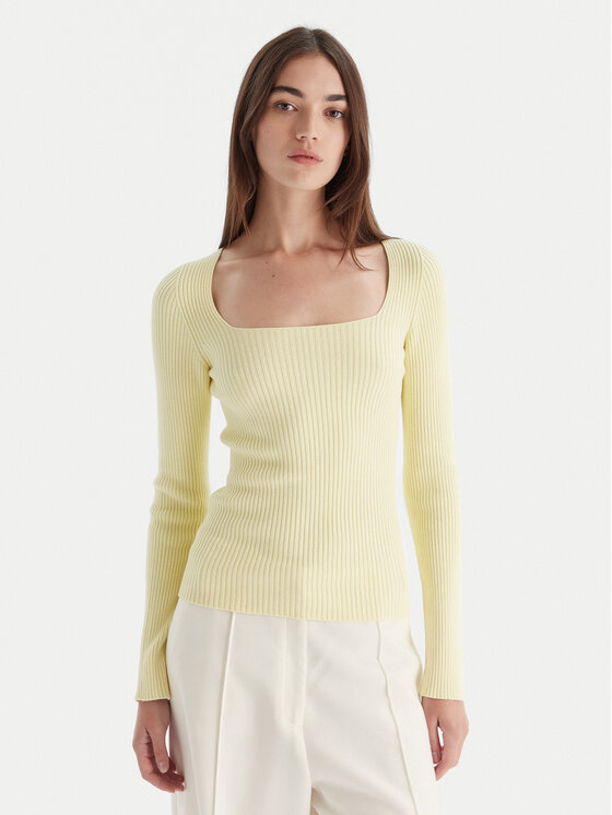 Kontatto Megztinis · Geltona · Slim Fit