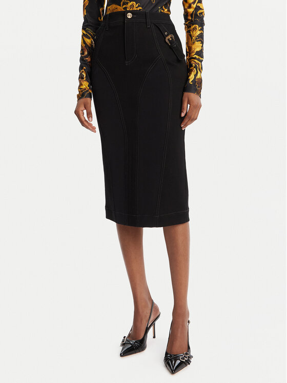 Versace Jeans Couture Džinsinis sijonas · Juoda · Midi