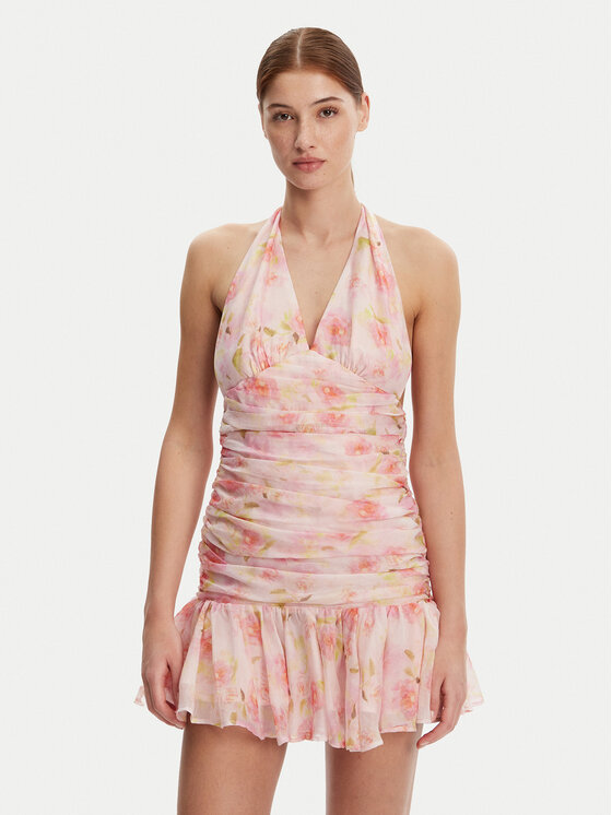 Kodas SUN15 Bardot Kokteilinė suknelė · Rožinė · Mini