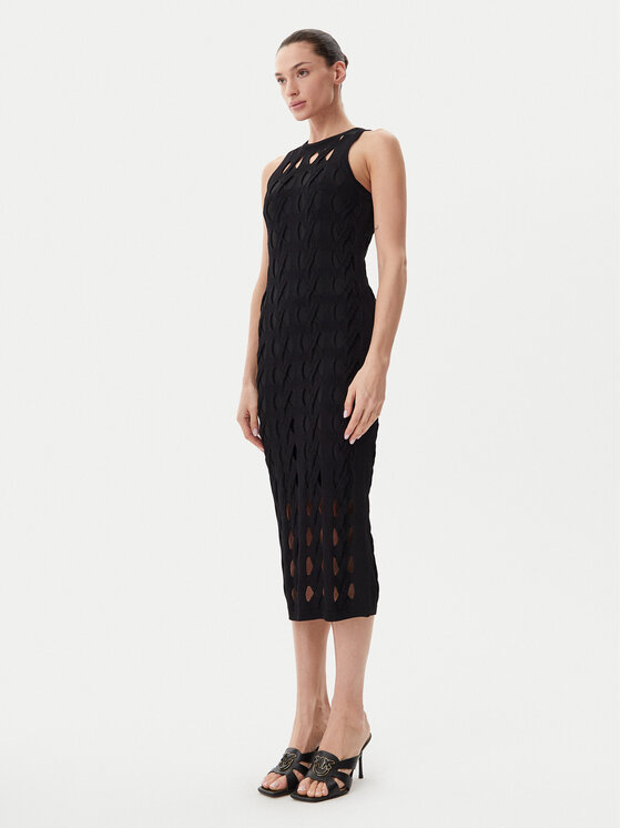 PINKO Trikotažinė suknelė · Juoda · Midi