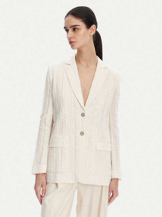 TWINSET Švarkas · Écru · Slim Fit