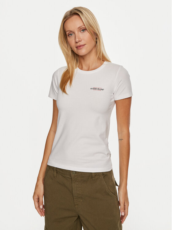 Guess Jeans Marškinėliai · Balta