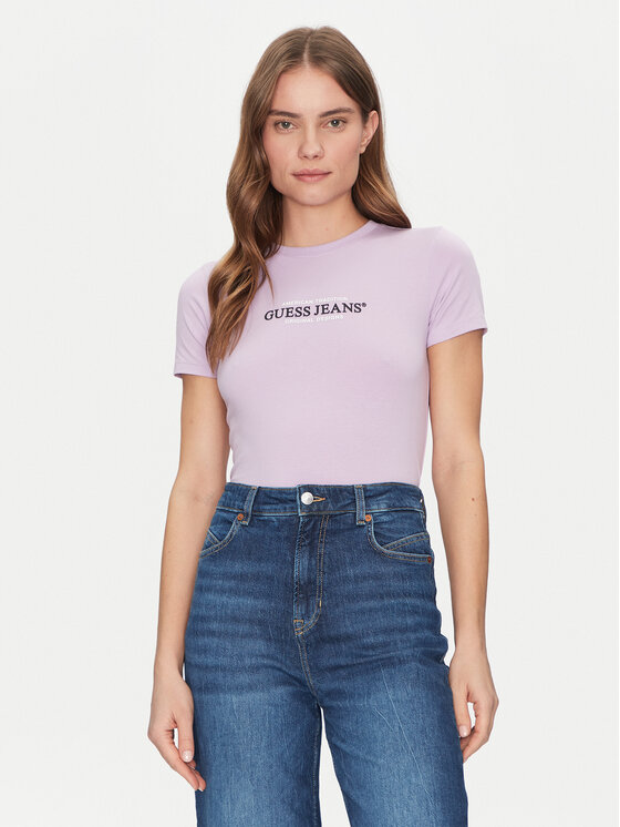 Guess Jeans Marškinėliai · Violetinė