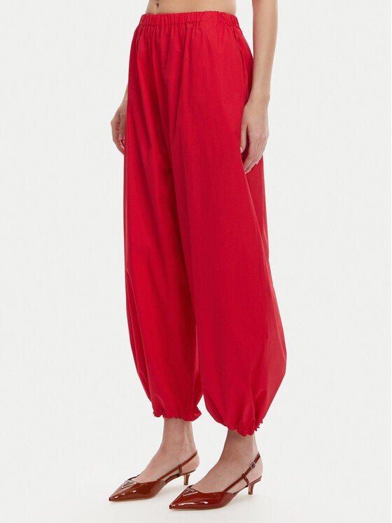 PINKO Medžiaginės kelnės · Raudona · Relaxed Fit