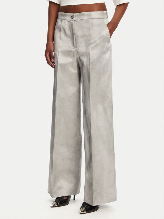 PINKO Medžiaginės kelnės · Pilka · Regular Fit