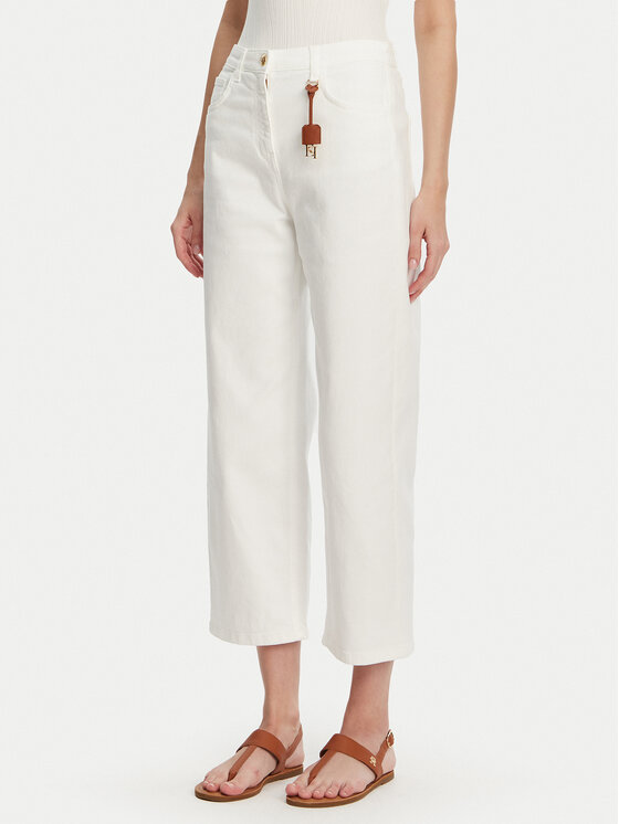 Elisabetta Franchi Džinsai · Balta · Regular Fit