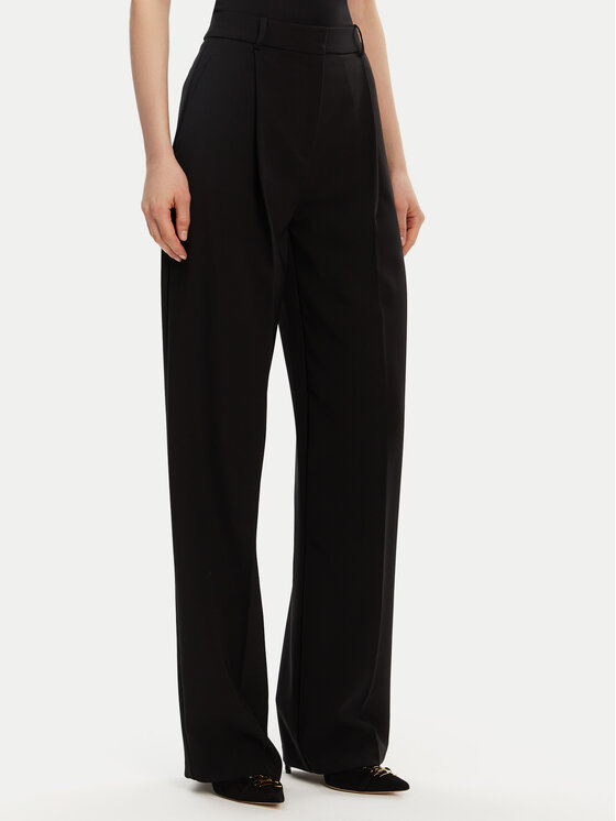 Elisabetta Franchi Medžiaginės kelnės · Juoda · Regular Fit