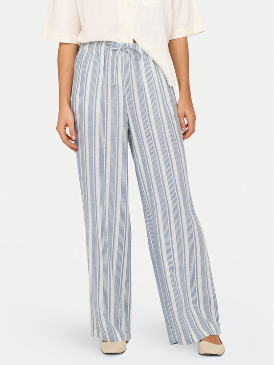 ONLY Medžiaginės kelnės · Žydra · Relaxed Fit