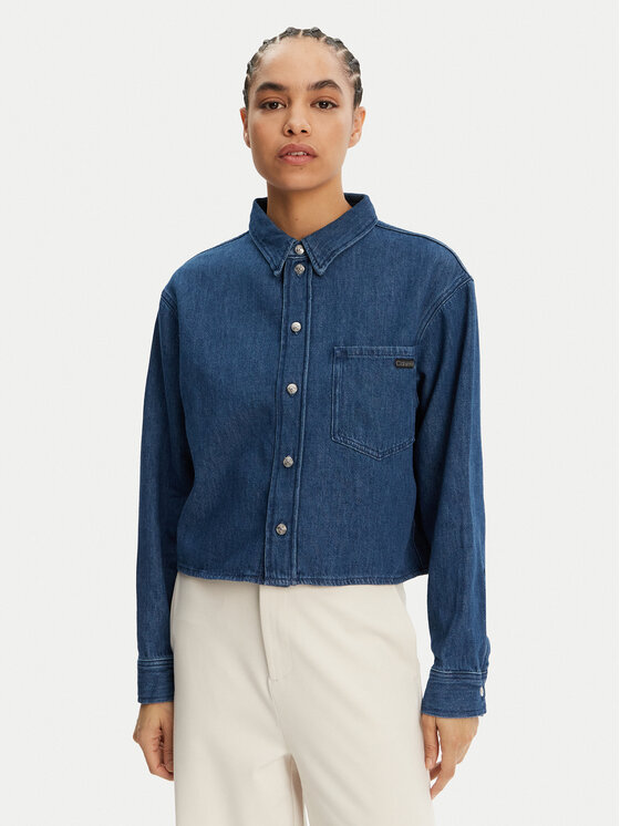 Kodas SUN15 Calvin Klein Jeans džinsiniai marškiniai  · Tamsiai mėlyna