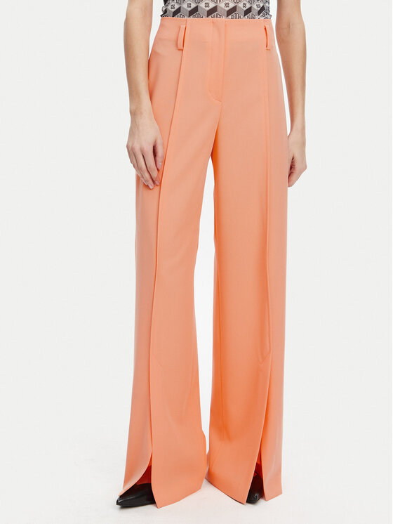 HUGO Medžiaginės kelnės · Oranžinė · Regular Fit