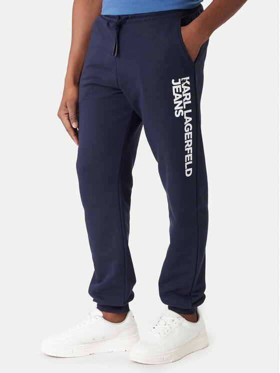 Karl Lagerfeld Jeans Sportinės kelnės · Tamsiai mėlyna · Slim Fit