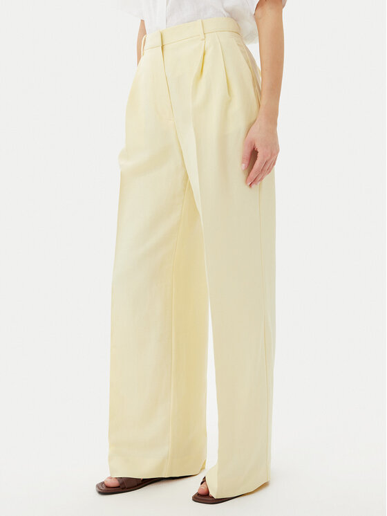 Tommy Hilfiger Medžiaginės kelnės · Geltona · Relaxed Fit