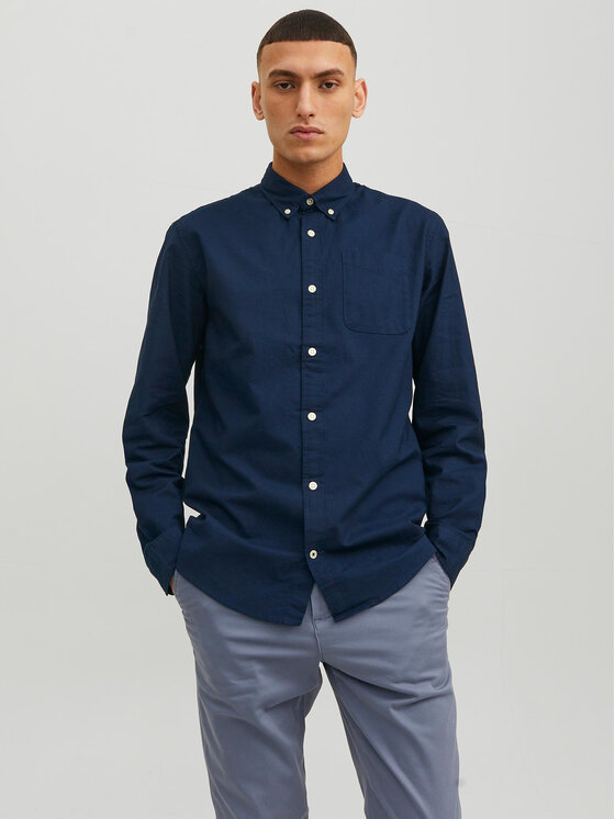 Jack & Jones Marškiniai · Tamsiai mėlyna · Slim Fit