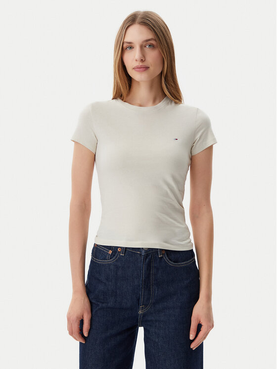 Tommy Jeans Marškinėliai · Smėlio