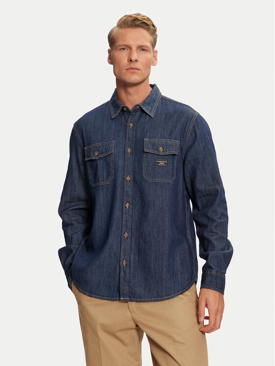 Guess Jeans džinsiniai marškiniai  · Tamsiai mėlyna · Regular Fit