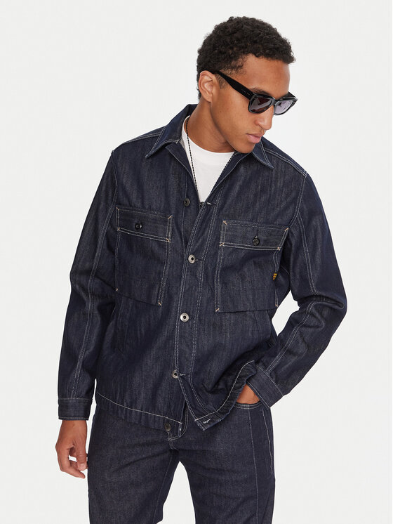 G-Star Raw džinsiniai marškiniai  · Tamsiai mėlyna · Relaxed Fit