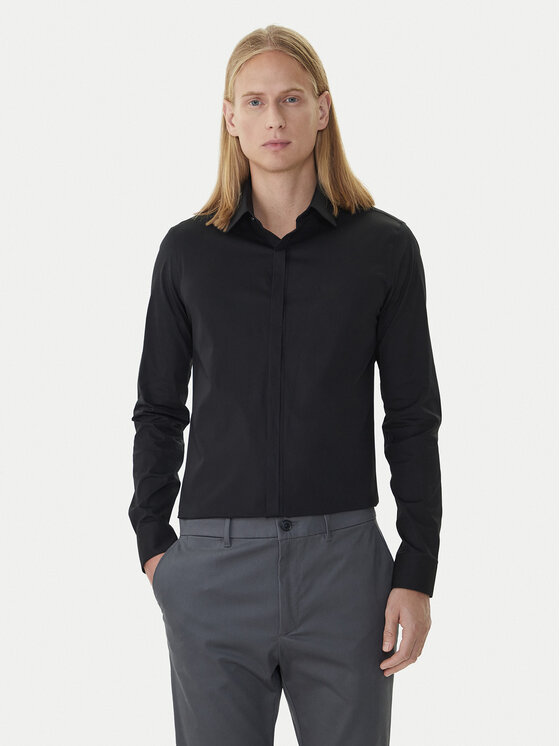 Calvin Klein Marškiniai · Juoda · Extra Slim Fit