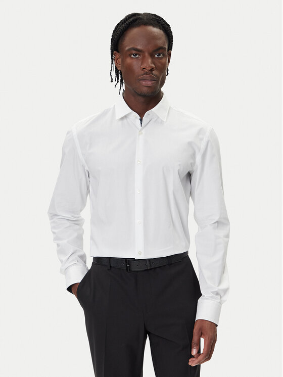 HUGO Marškiniai · Balta · Slim Fit