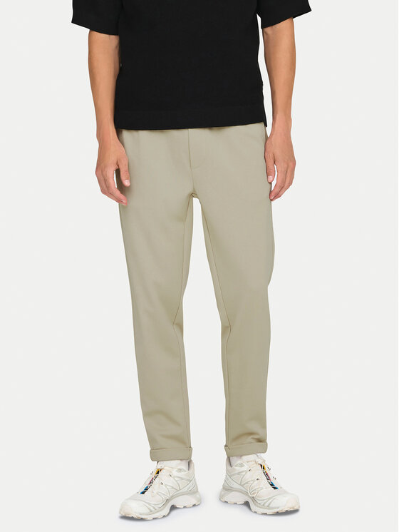 Only & Sons Medžiaginės kelnės · Smėlio · Slim Fit