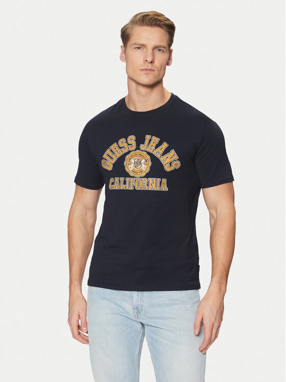 Guess Jeans Marškinėliai · Tamsiai mėlyna