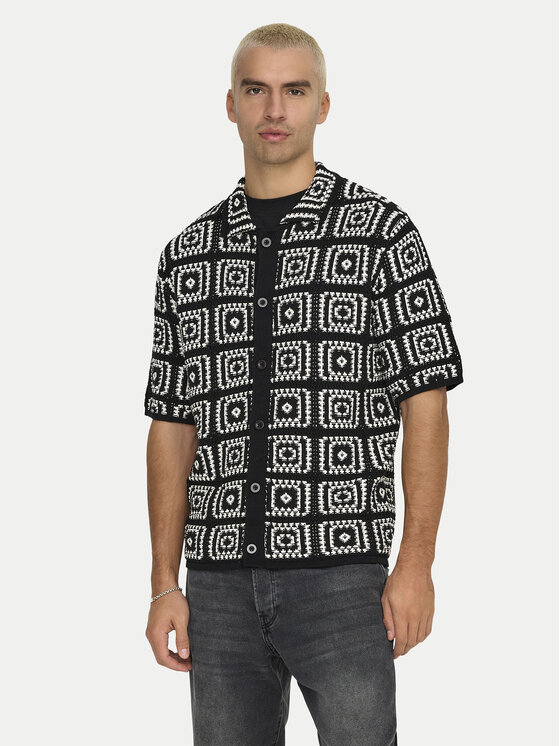 Only & Sons Marškiniai · Juoda · Relaxed Fit