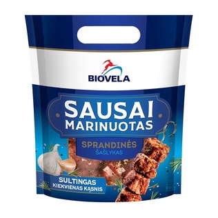 Sausai marinuotas kiaulienos sprandinės šašlykas, 800 g