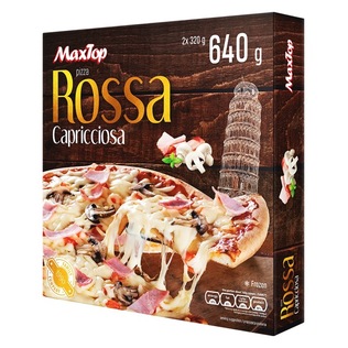 Šaldyta pica ROSSA CAPRICCIOSA MAX TOP, 2 x 320 g, 640 g/pak.