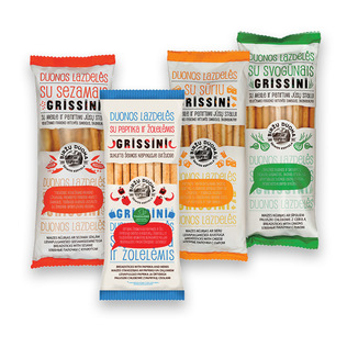 Duonos lazdelės GRISSINI (4 rūšių), 125 g